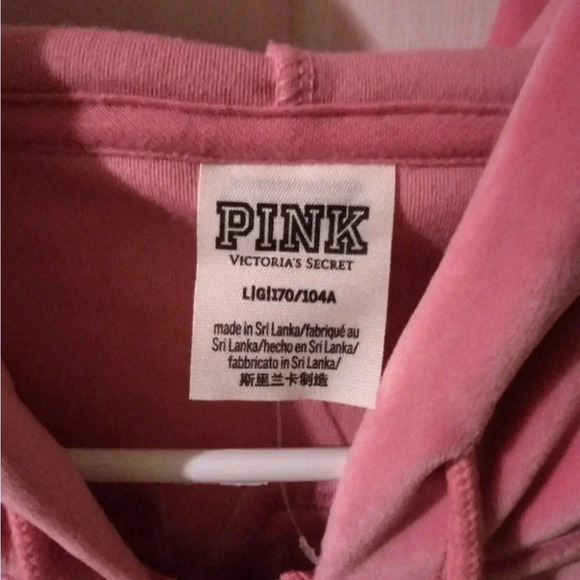VS PINK velour hoodie-LARGE NWOT - Picture 5 of 5
